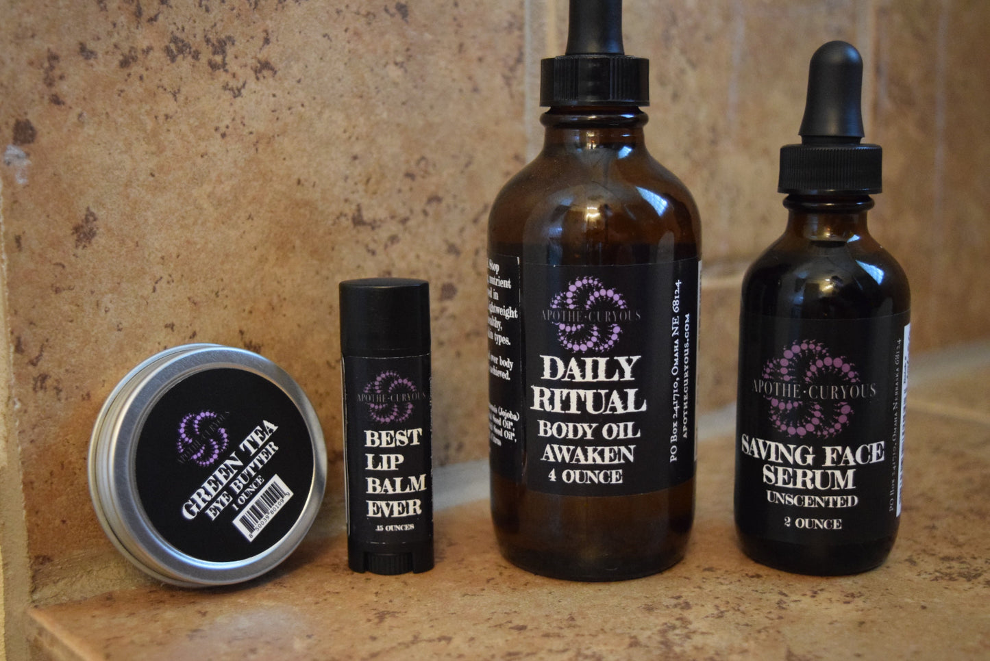 Minimalist skin care collection in sustainable packaging, Apothecuryous