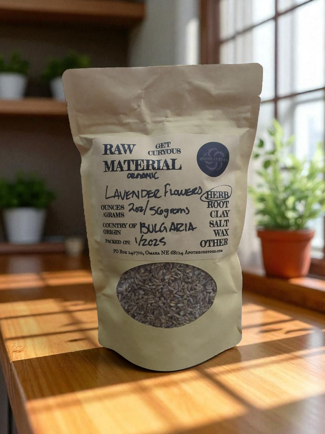 Lavender flowers bagged, Apothecuryous