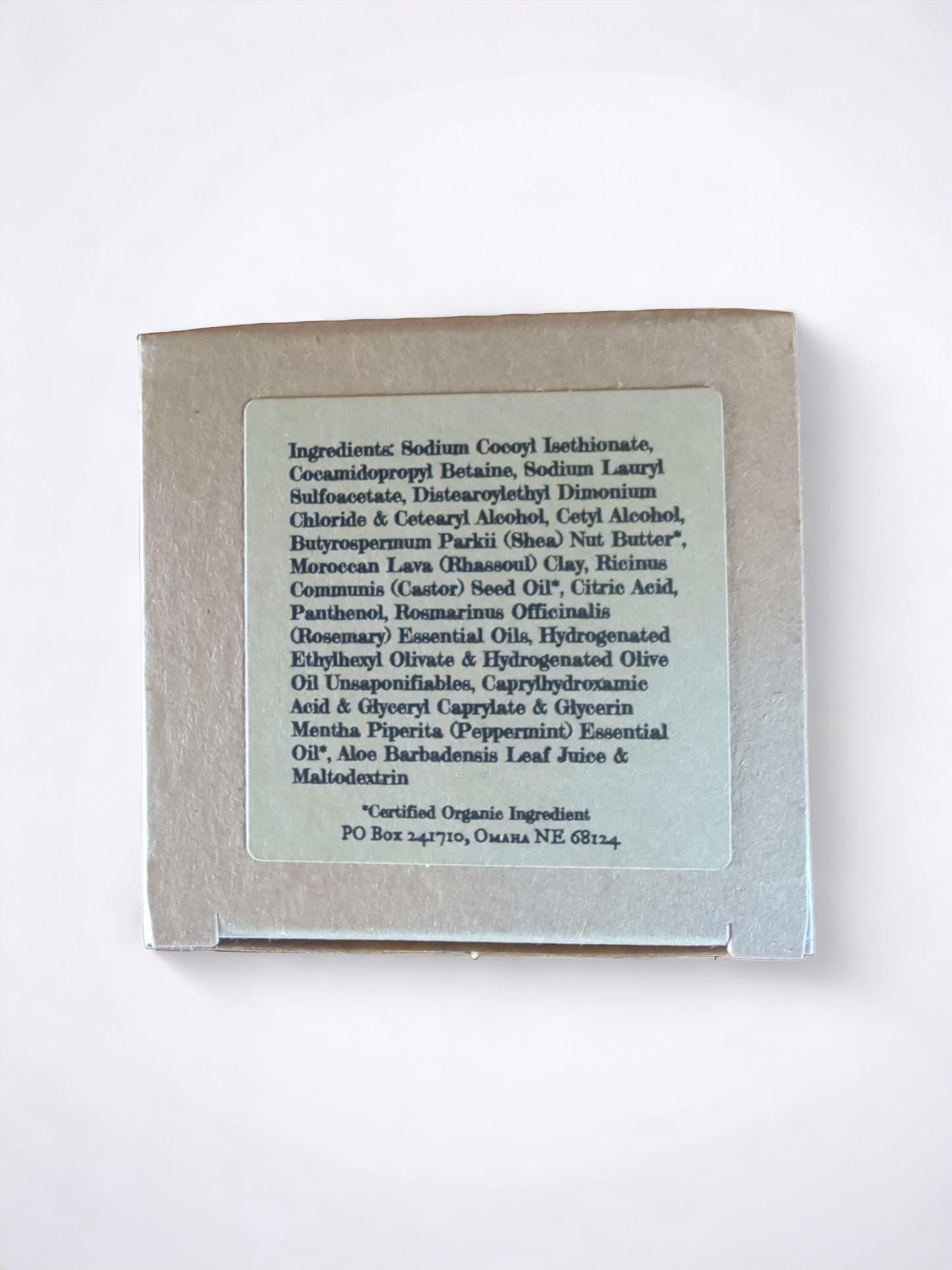 Nomad shampoo bar ingredients label, Apothecuryous