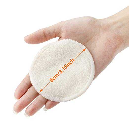 Bamboo micro fiber rounds in hand, Apothecuryous