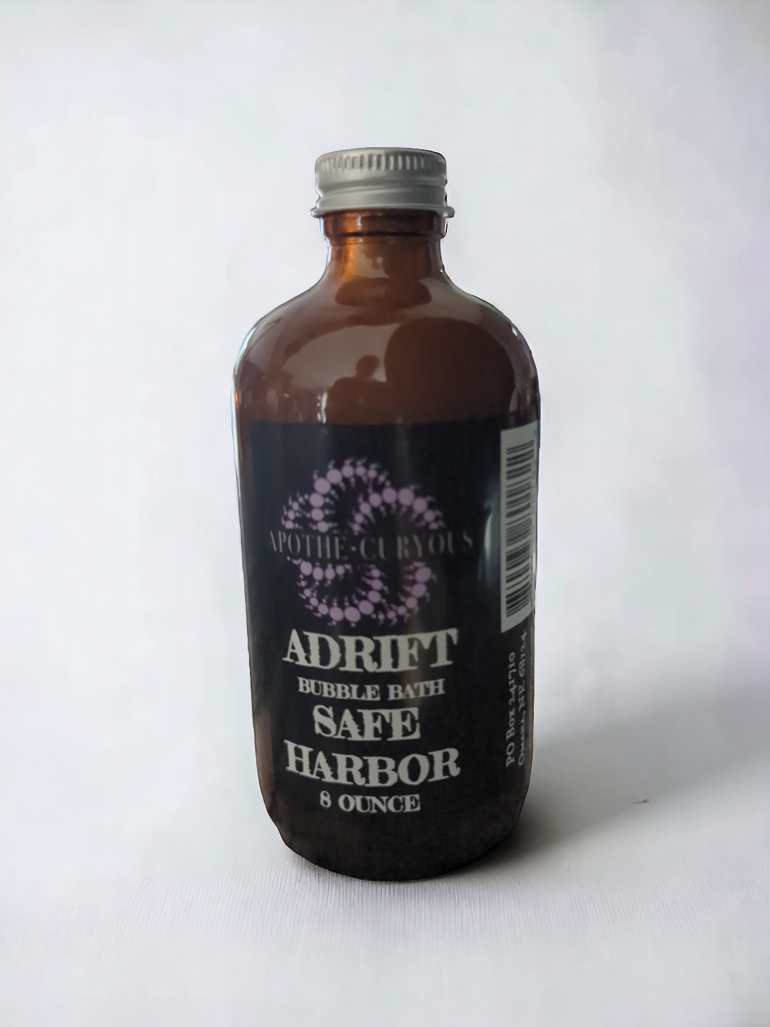 Natural bubble bath in amber glass bottle, Apothecuryous