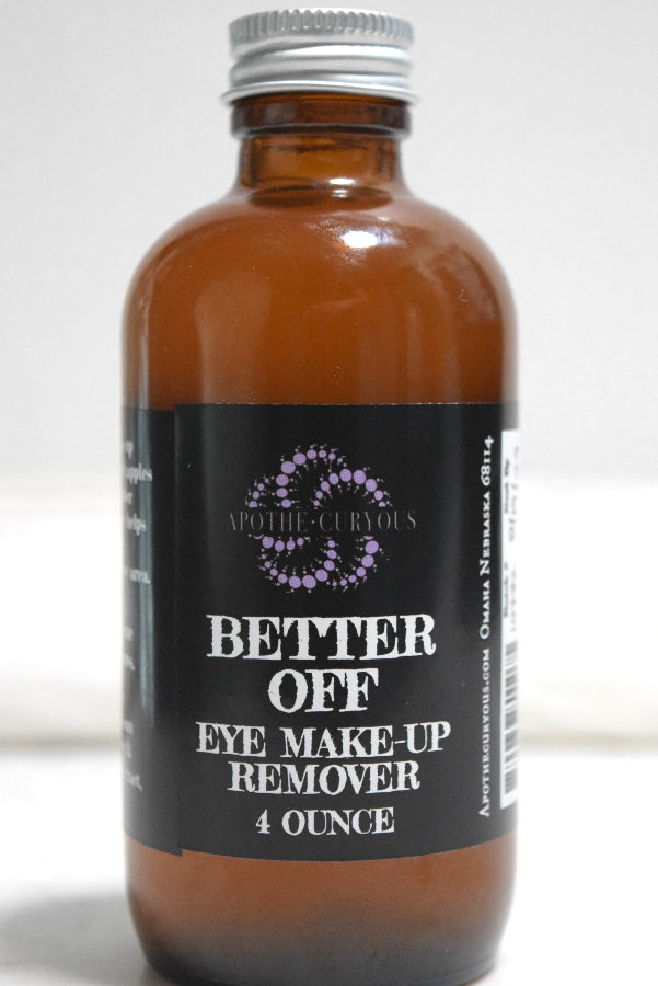 Natural eye makeup remover in amber glass bottle, Apothecuryous