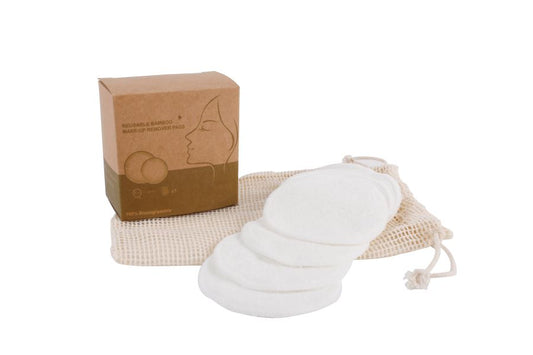 Washable bamboo microfiber rounds, mesh bag and box, Apothecuryous