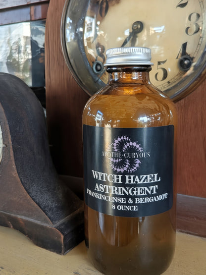 Witch Hazel in amber glass bottle, Apothecuryous