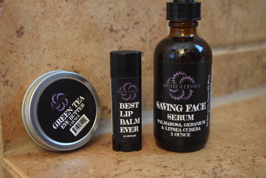 three face care products from Apothecuryous, minimalist routine
