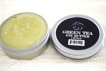 Green Tea Eye Butter lid off, Apothecuryous