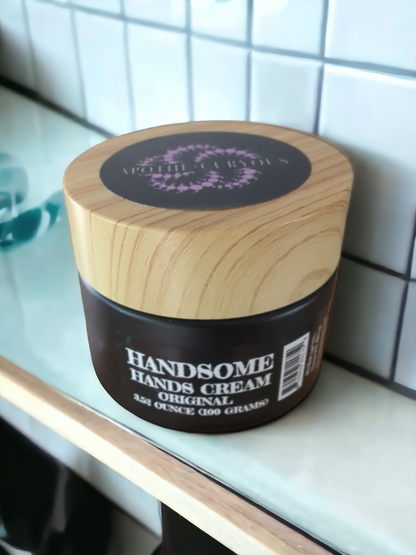 Handsome Hands cream, Original black glass jar, Apothecuryous