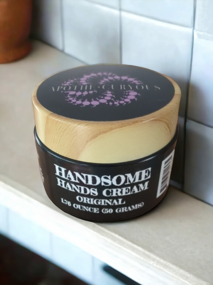 Handsome Hands cream, Original black glass jar, Apothecuryous