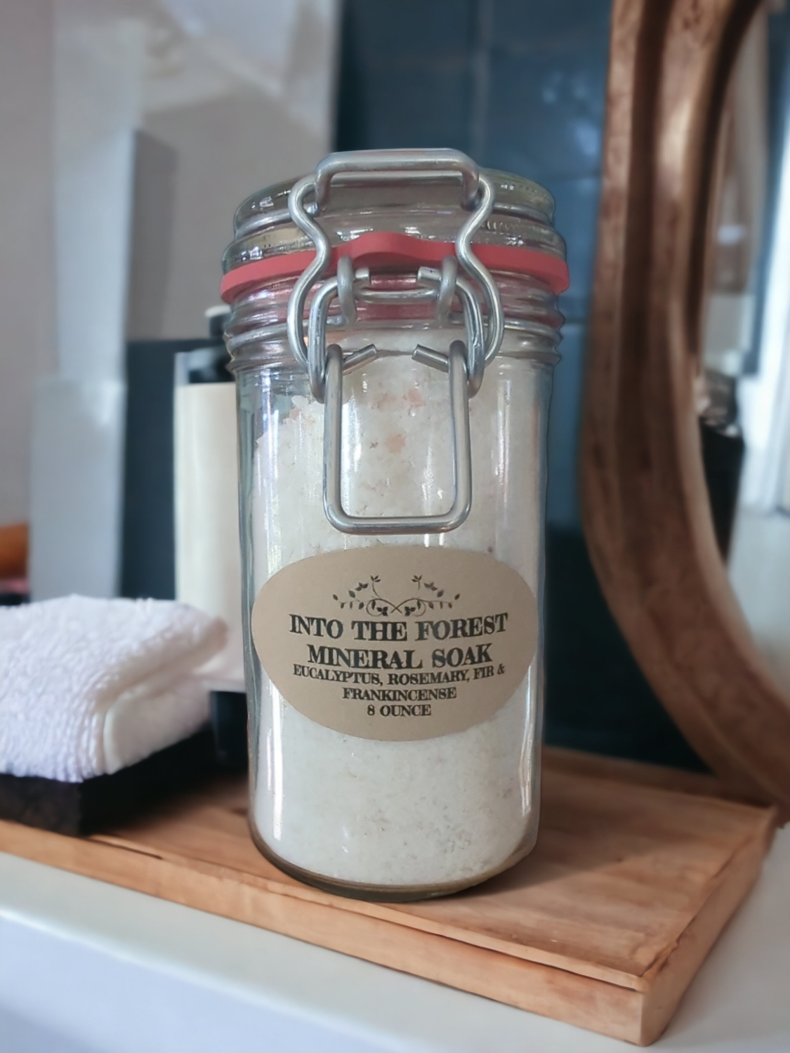 Swing top glass jar Mineral Soak, Into the Forest, Apothecuryous