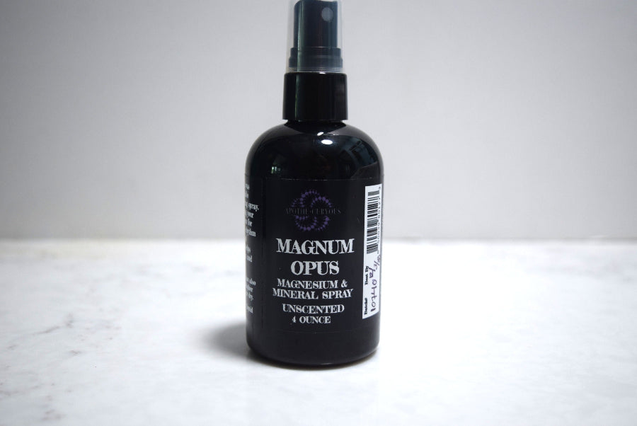 Magnesium and Mineral spray in 4 ounce bottle with fine mist sprayer, Apothecuryous