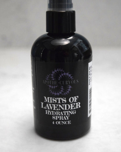 Hydrating Lavender Spray in black 4 ounce bottle, Apothecuryous