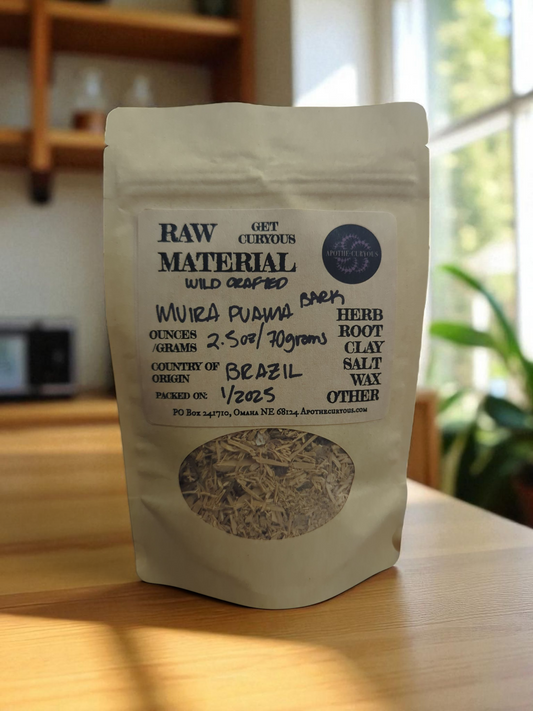 Wildcrafted Muira Puama bark, Apothecuryos