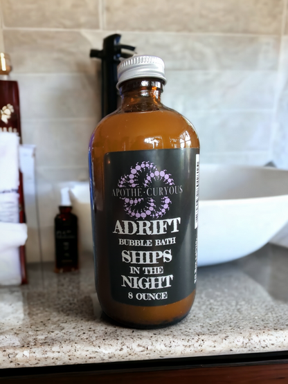 Adrift bubble bath on counter, Apothecuryous