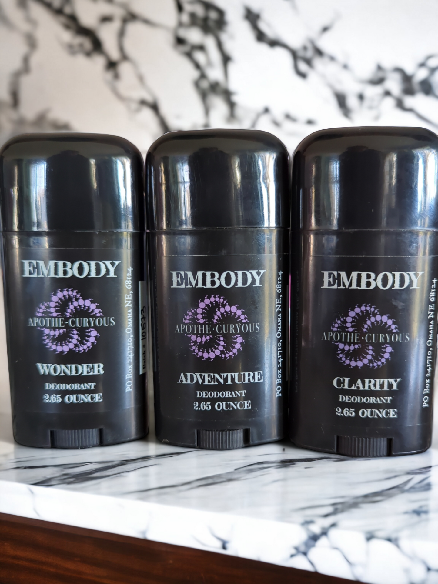 Embody vegan deodorant, 3 scents, Apothecuryous