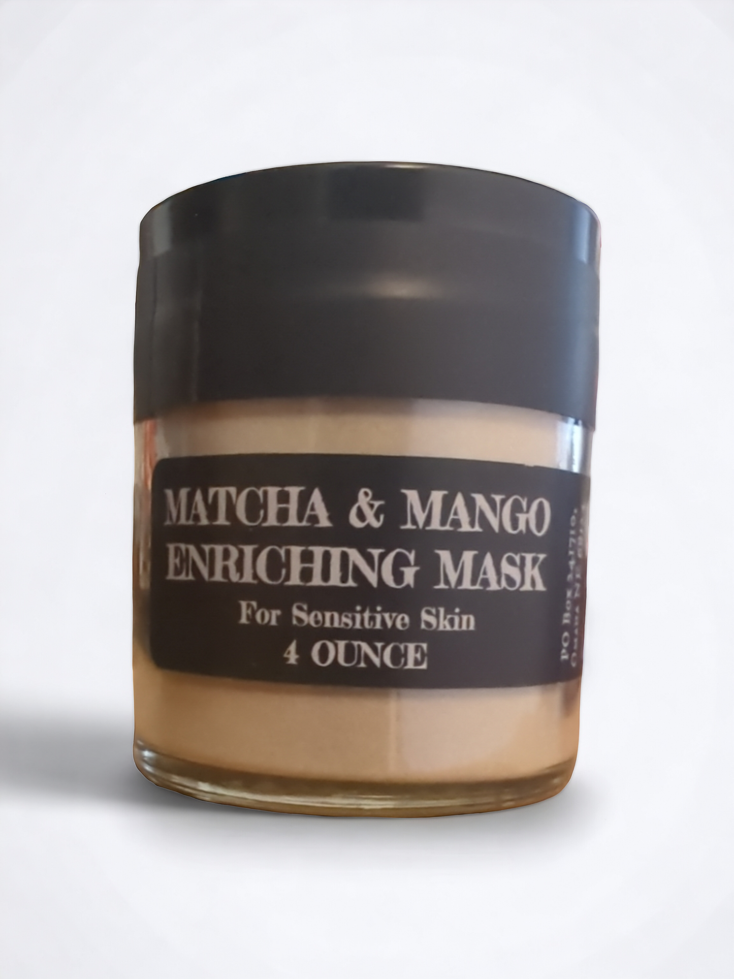 Matcha & Mango powder mask, 4 ounce glass jar, Apothecuryous