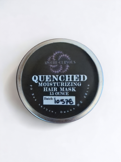 Quenched moisturizing hair mask, 1.75 ounce aluminum tin, Apothecuryous