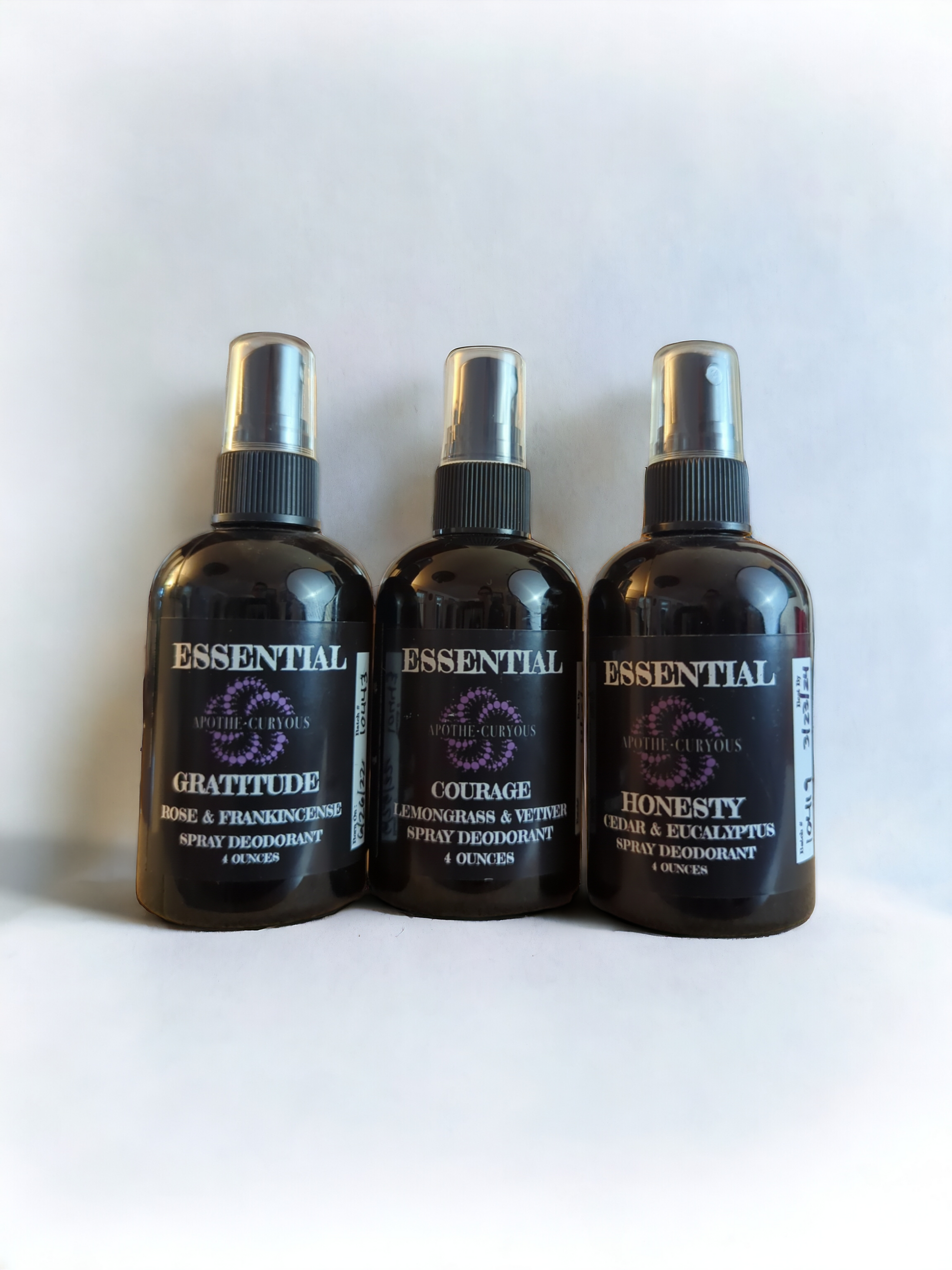 Essential spray deodorant, 3 scent options, Apothecuryous