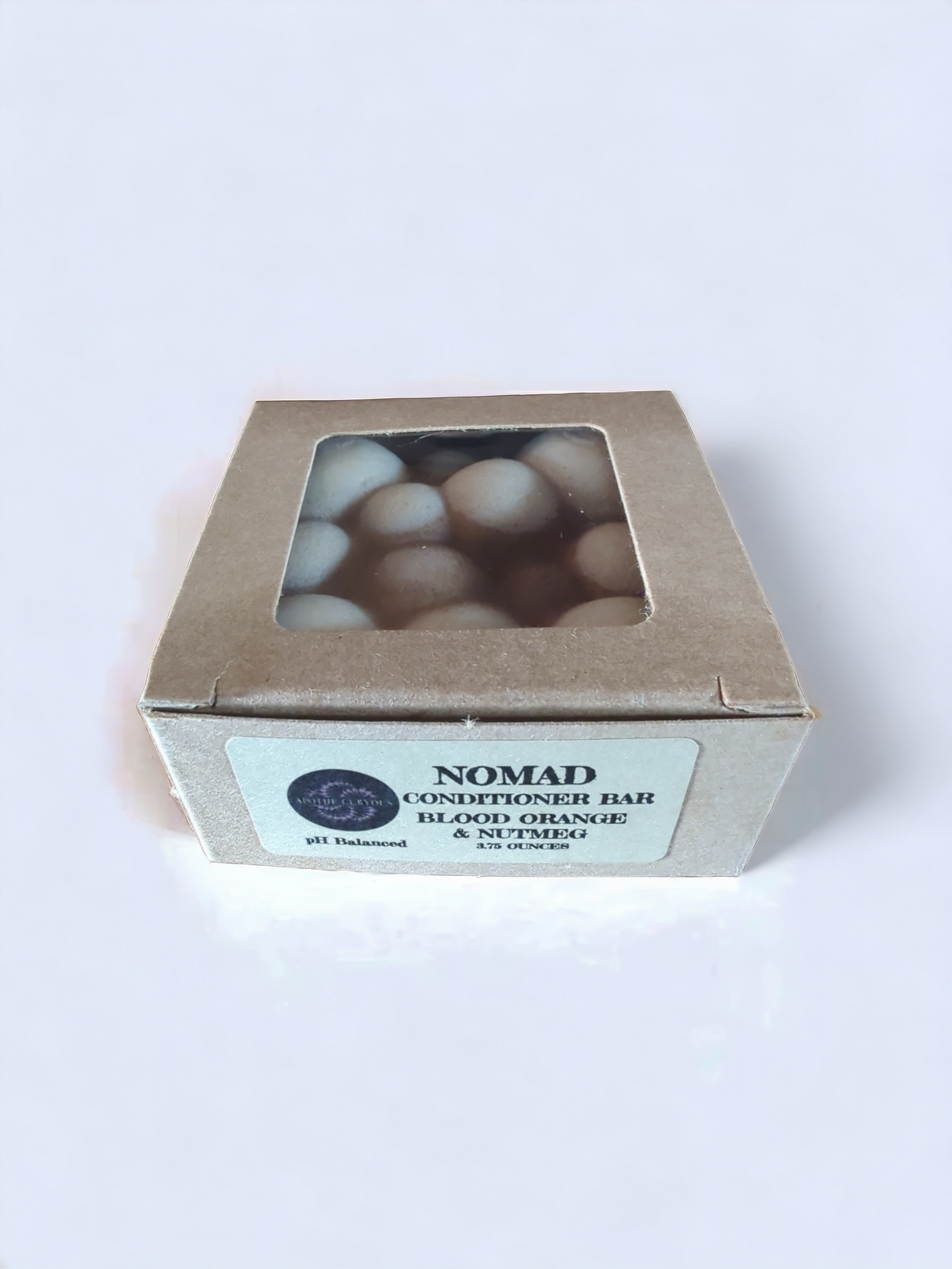 Nomad conditioner bar Blood Orange & Nutmeg in box, Apothecuryous