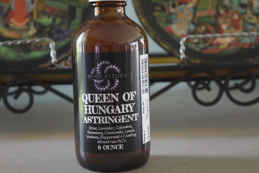 Queen of Hungary, 8 ounce amber glass bottle, Apothecuryous