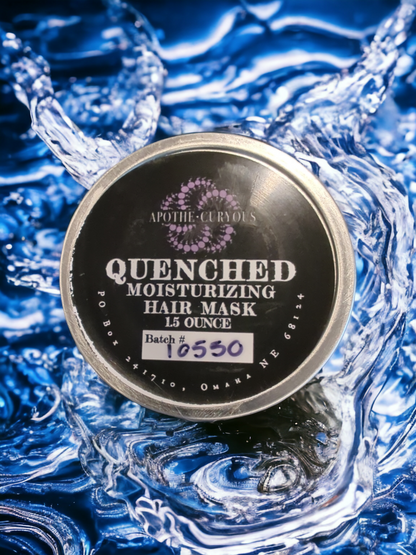 Hair mask in aluminum tin with watery background, Apothecuryous
