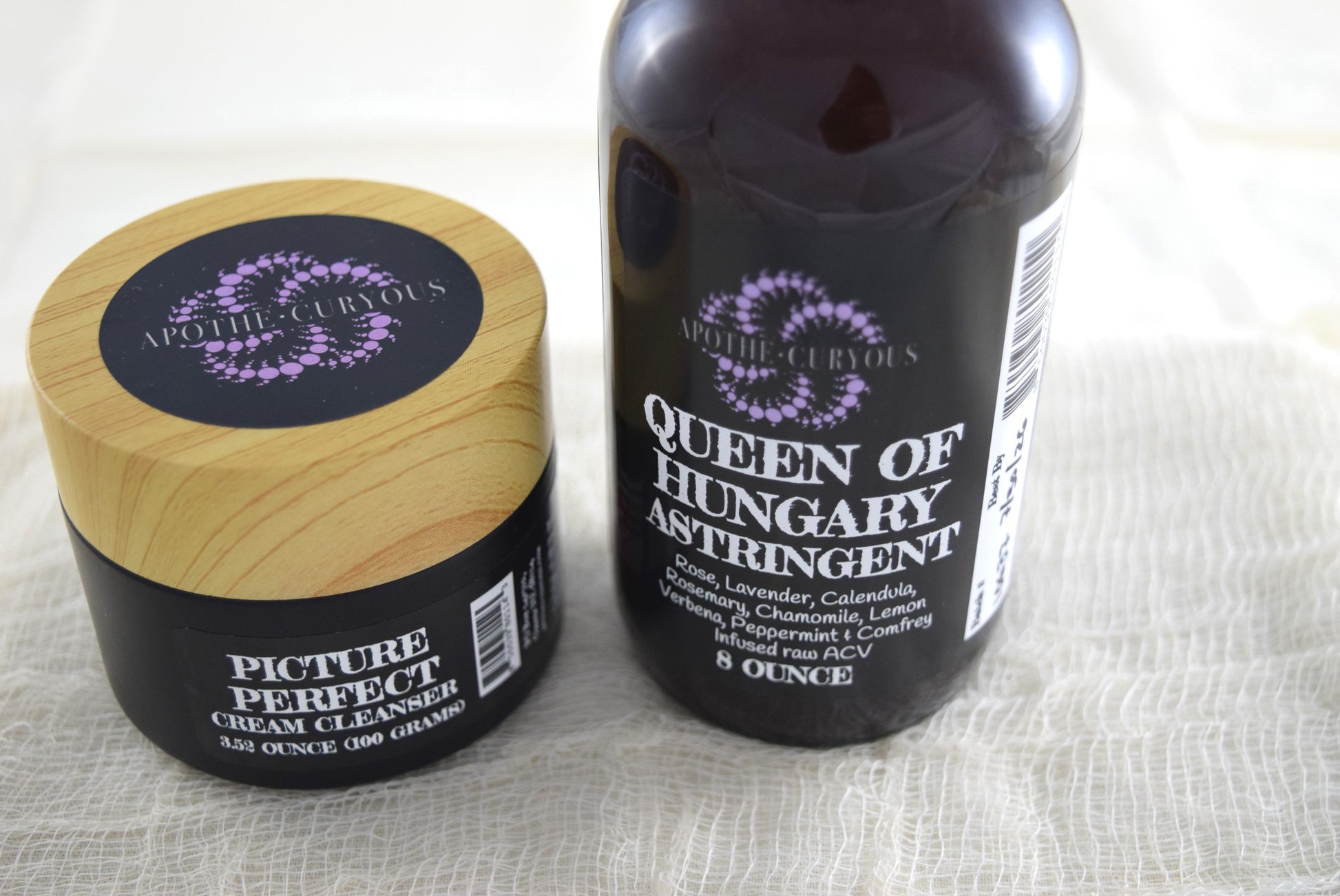 Picture Perfect cream cleanser and Queen of Hungary astringent, Apothecuryous