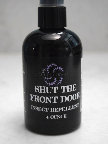 Essential oil based insect repellent in 4 ounce black plastic bottle, Apothecuryous