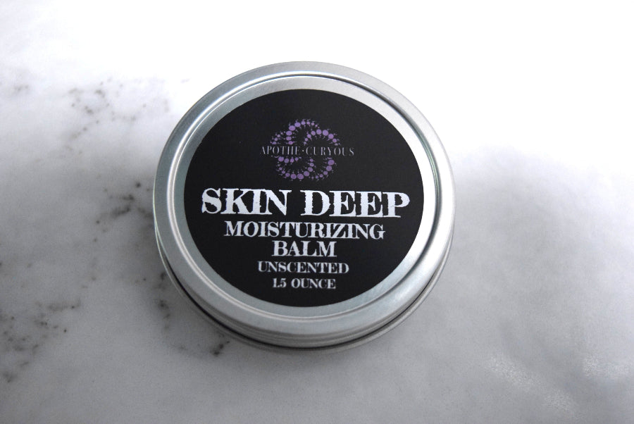Unscented vegan balm in aluminum tin, Apothecuryous