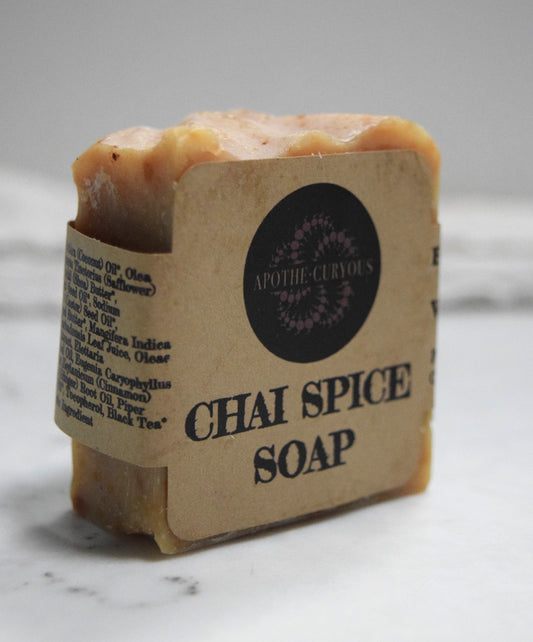 Single bar of cold process soap in cigar band wrapper, Apothecuryous