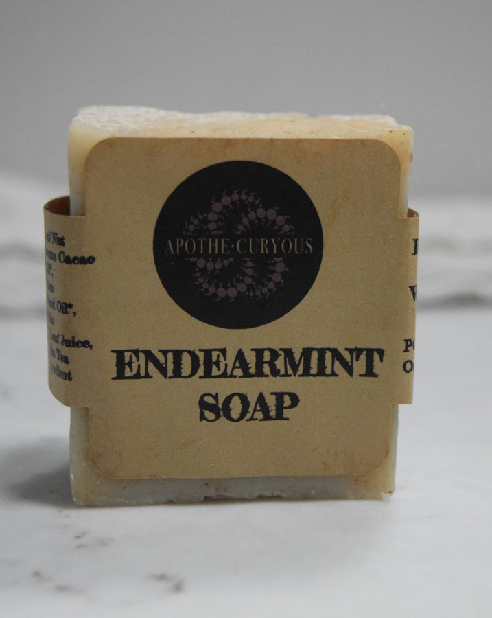 Single bar of cold process soap in cigar band wrapper, Apothecuryous
