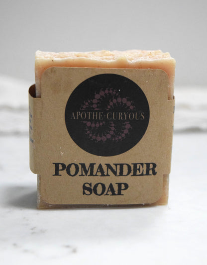 Single bar of cold process soap in cigar band wrapper, Apothecuryous