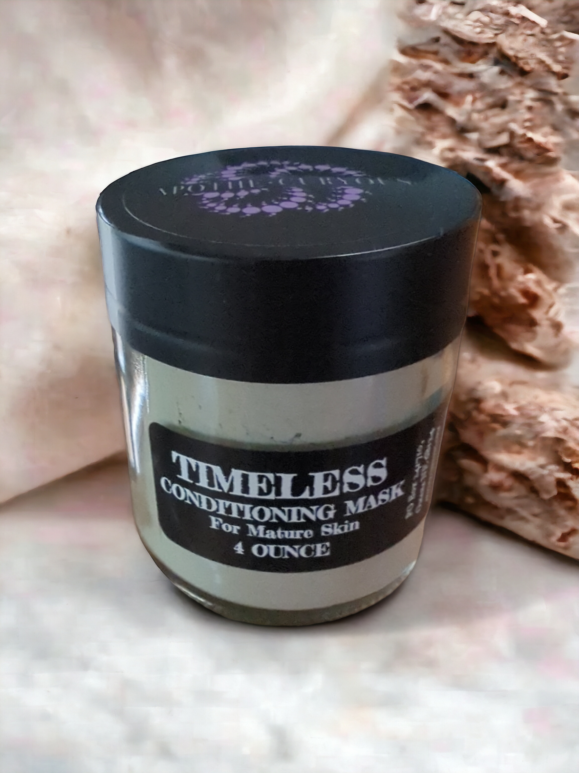 Timeless powder mask on countertop, Apothecuryous