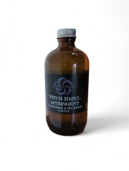 Witch Hazel astringent, amber glass, Lavender & Ho Wood, Apothecuryous