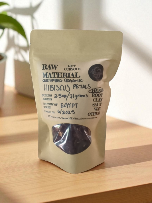 Hibiscus petals, dried organic medicinal herb